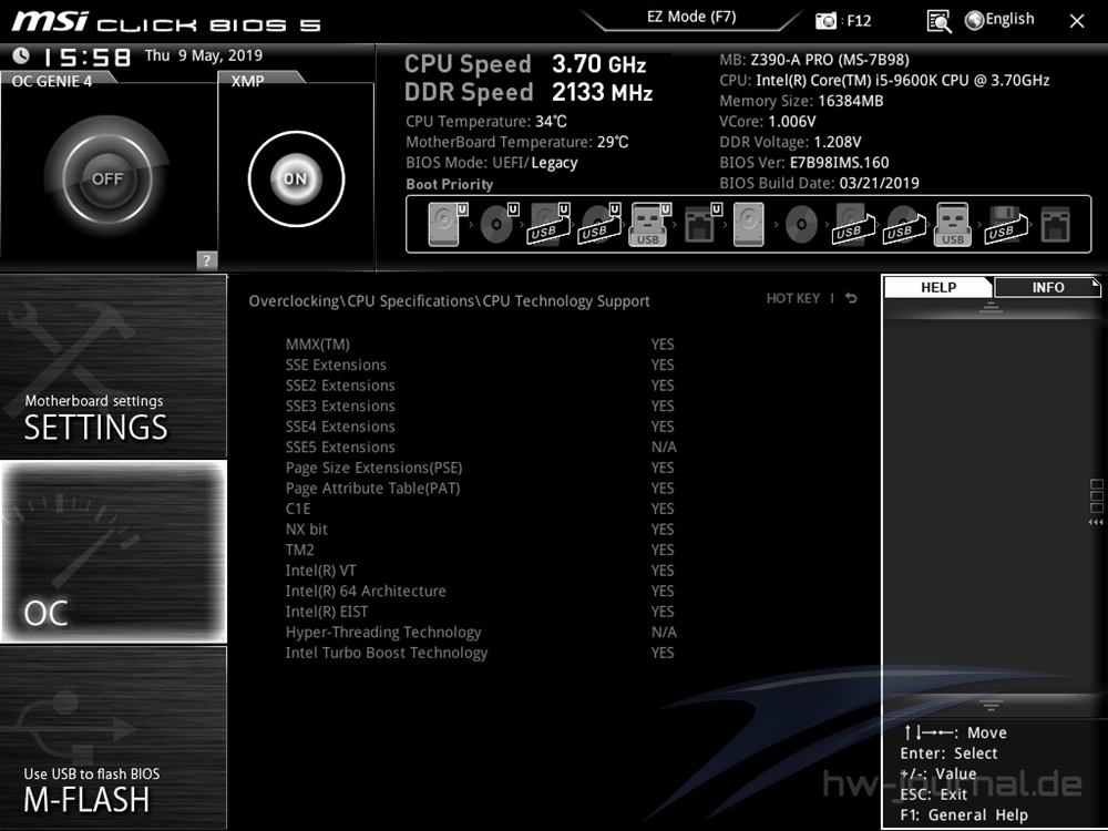 MSI Z390 A Pro Bios 34