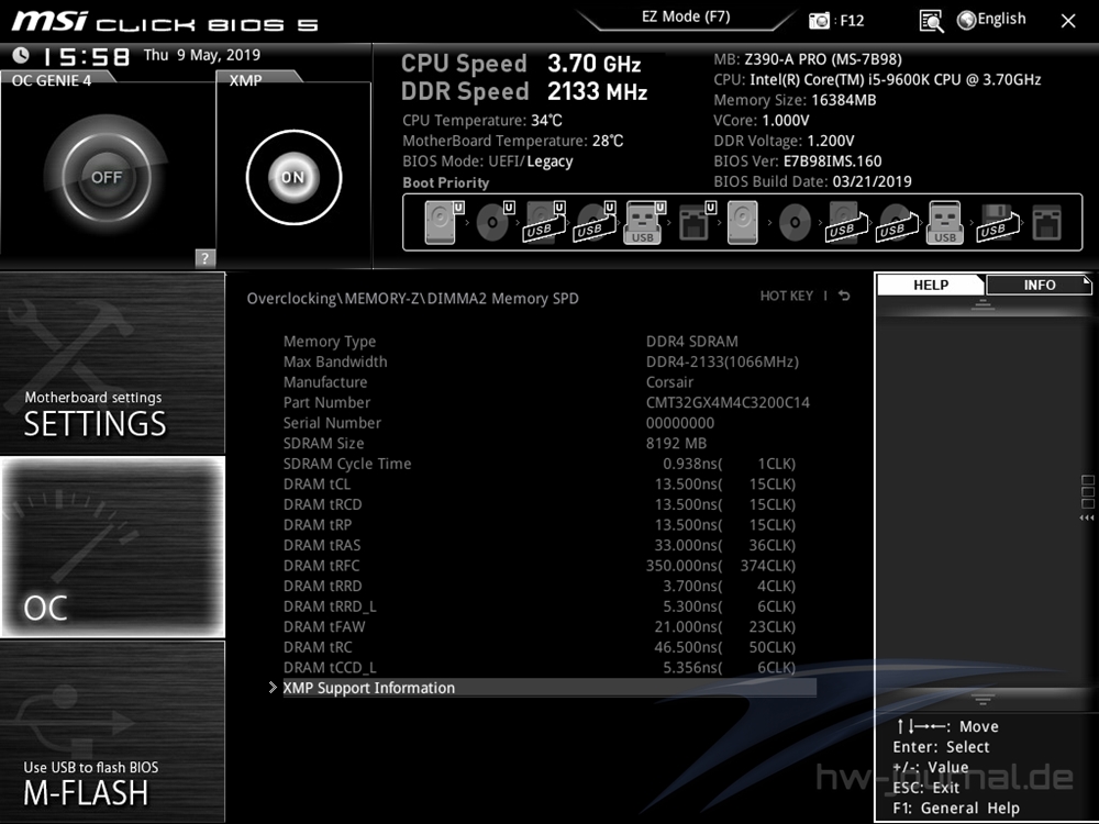 MSI Z390 A Pro Bios 36