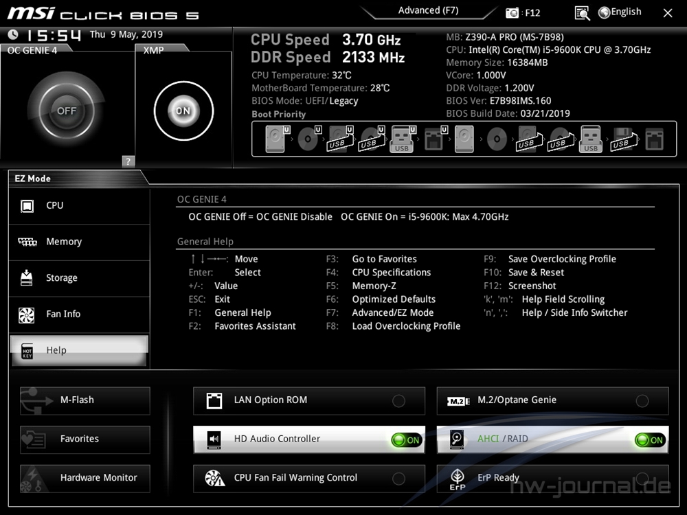 MSI Z390 A Pro Bios 5