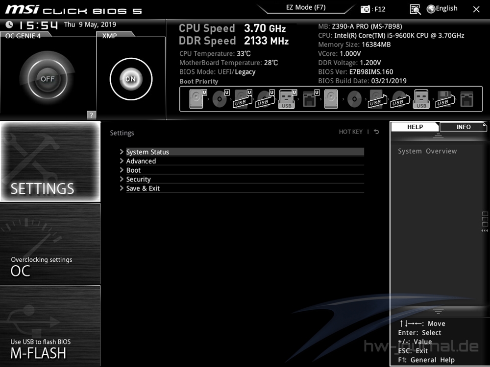 MSI Z390 A Pro Bios 7