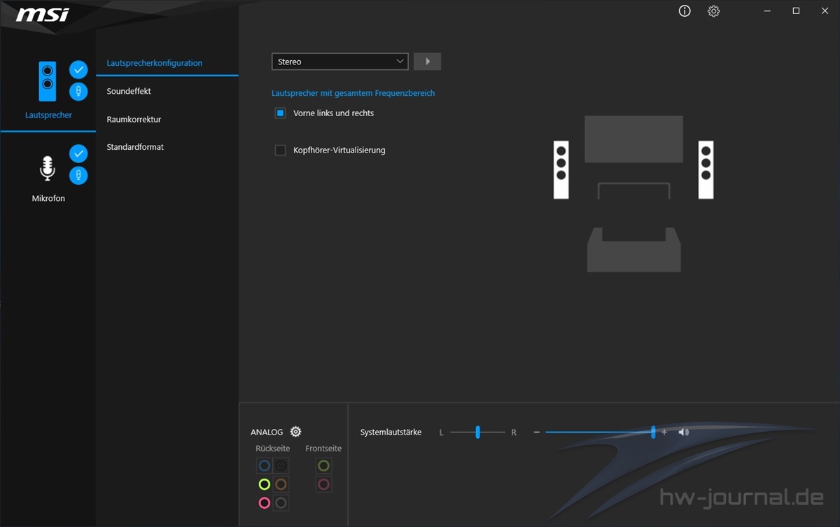 MSI Z390 A PRO Realtek Control Center 2