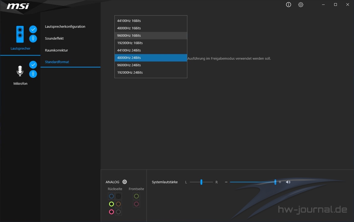 MSI Z390 A PRO Realtek Control Center 5