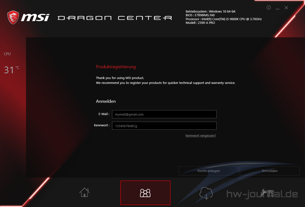 MSI Z390 A Pro Dragon Center 16