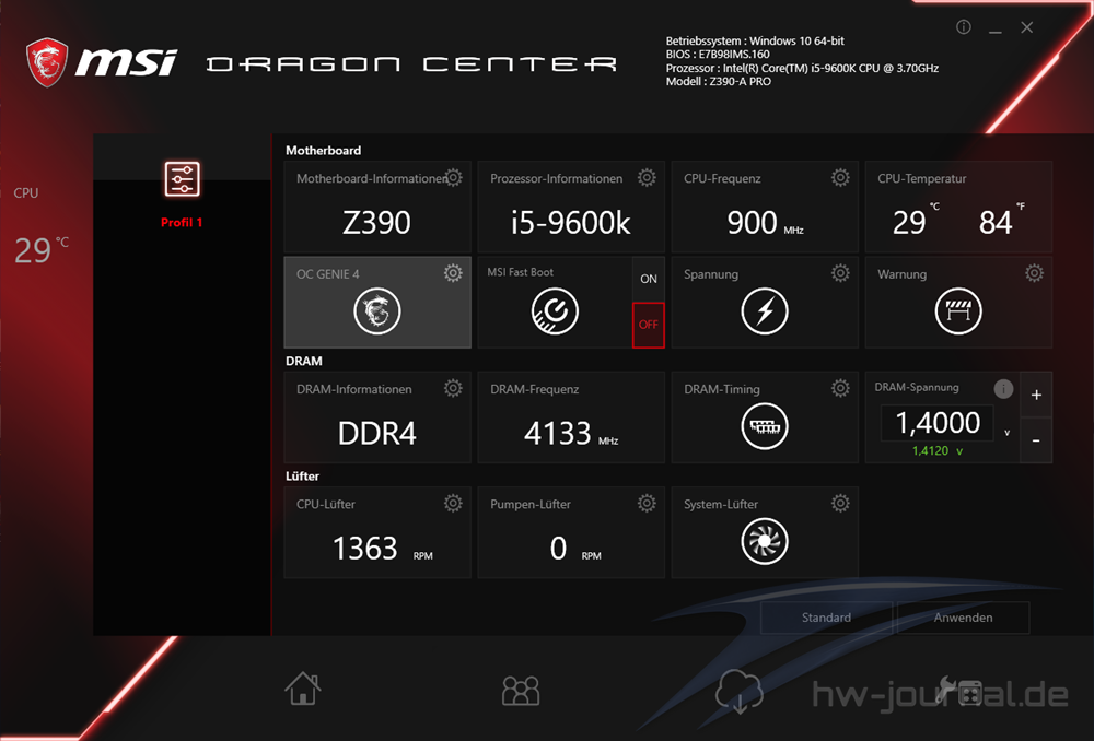 MSI Z390 A Pro Dragon Center 3