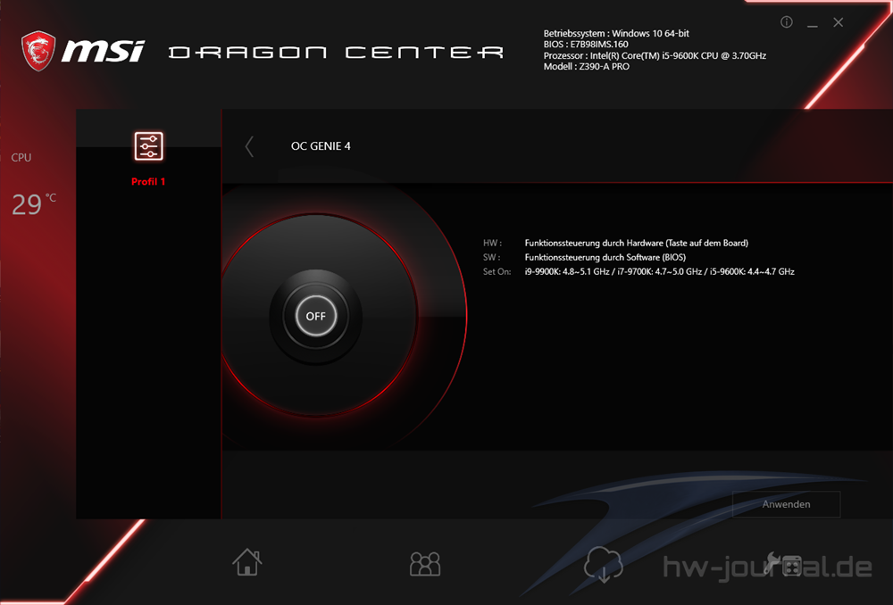 MSI Z390 A Pro Dragon Center 4