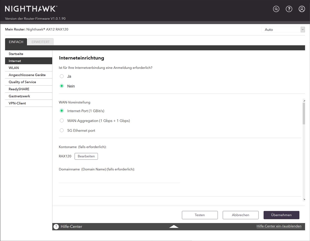 Netgear RAX120 GUI 17