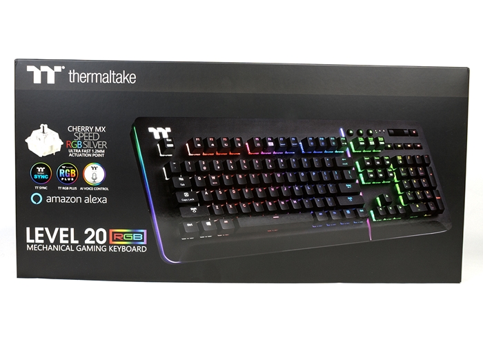 Thermaltake Level 20 RGB Mechanicla Keyboard Black Speed Silver 1k