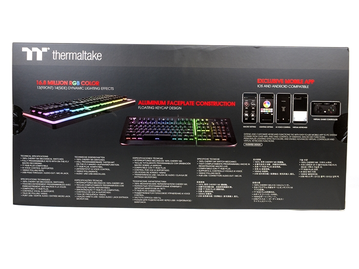 Thermaltake Level 20 RGB Mechanicla Keyboard Black Speed Silver 1k