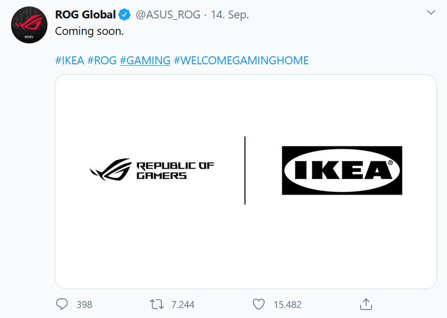 Ikea ASUS ROG Gaming Moebel