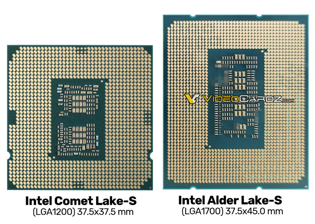 Intel Alder Lake S CPU Package Back