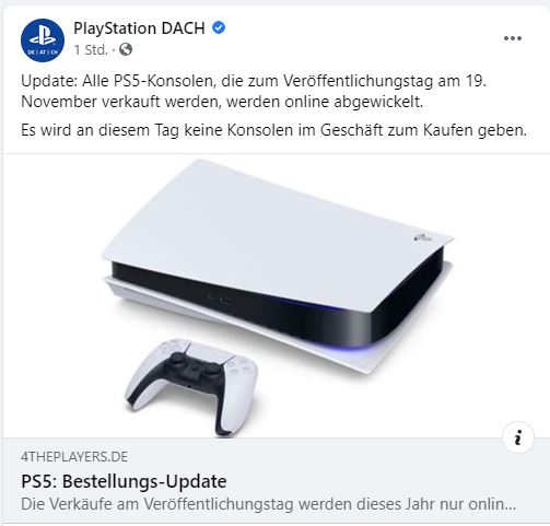 Playstation 5 facebook