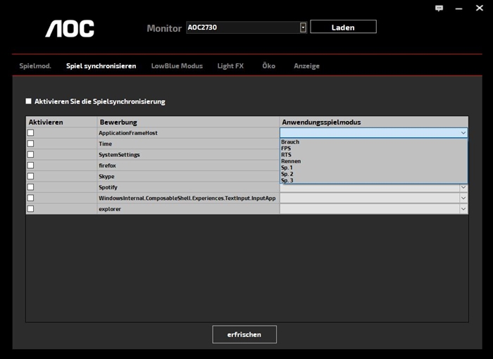 AOC Agon AG273QCX G Menu 3