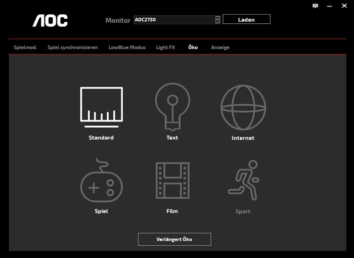 AOC Agon AG273QCX G Menu 6