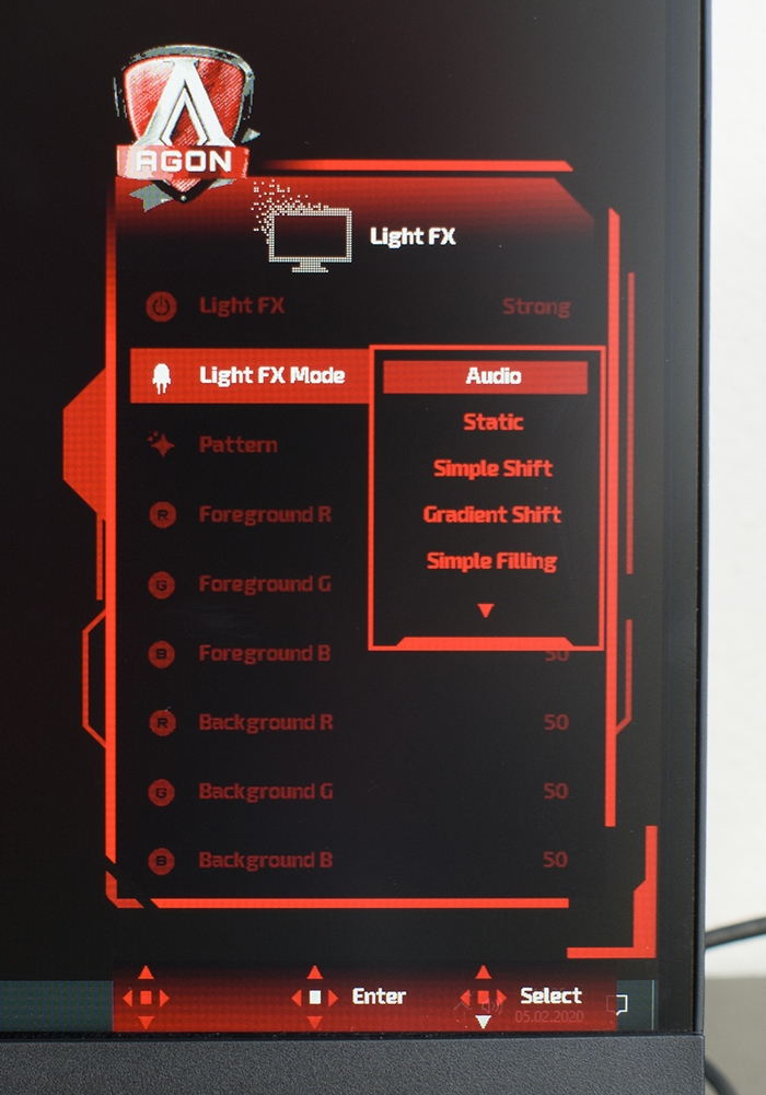 AOC Agon AG273QCX OSD 13
