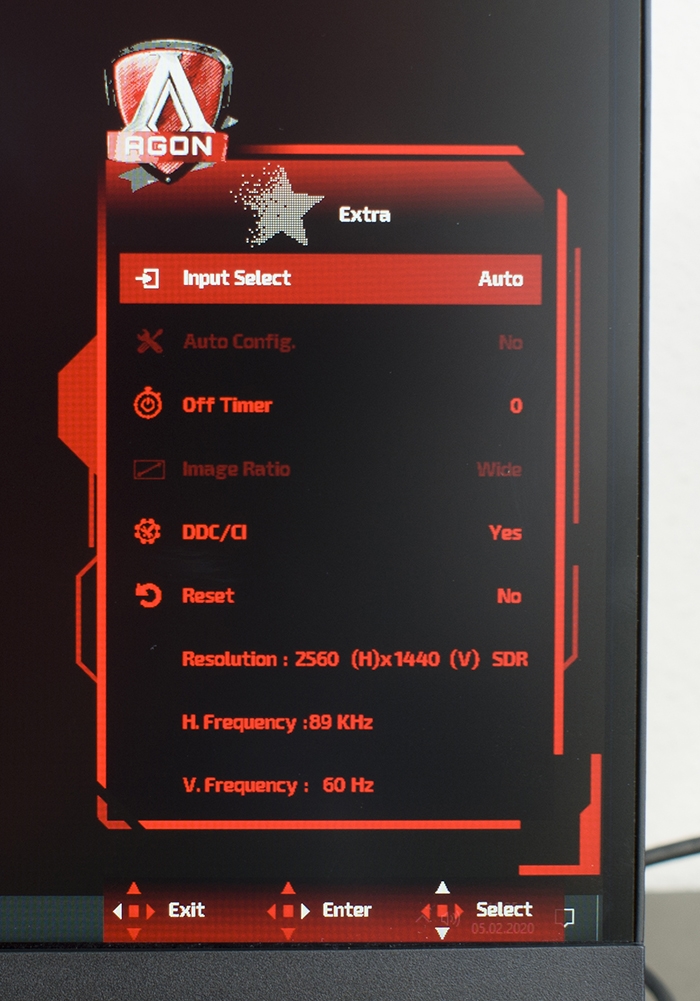 AOC Agon AG273QCX OSD 17