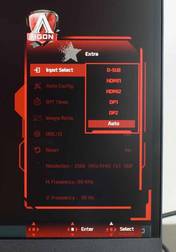 AOC Agon AG273QCX OSD 18