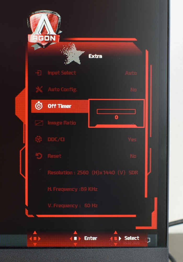 AOC Agon AG273QCX OSD 19