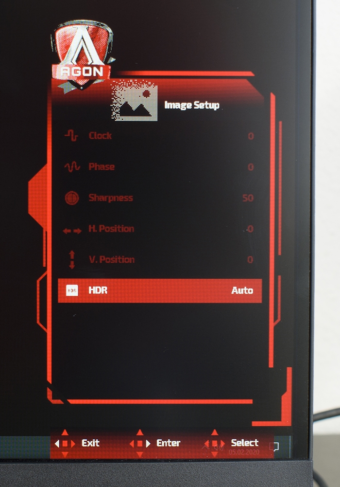 AOC Agon AG273QCX OSD 2