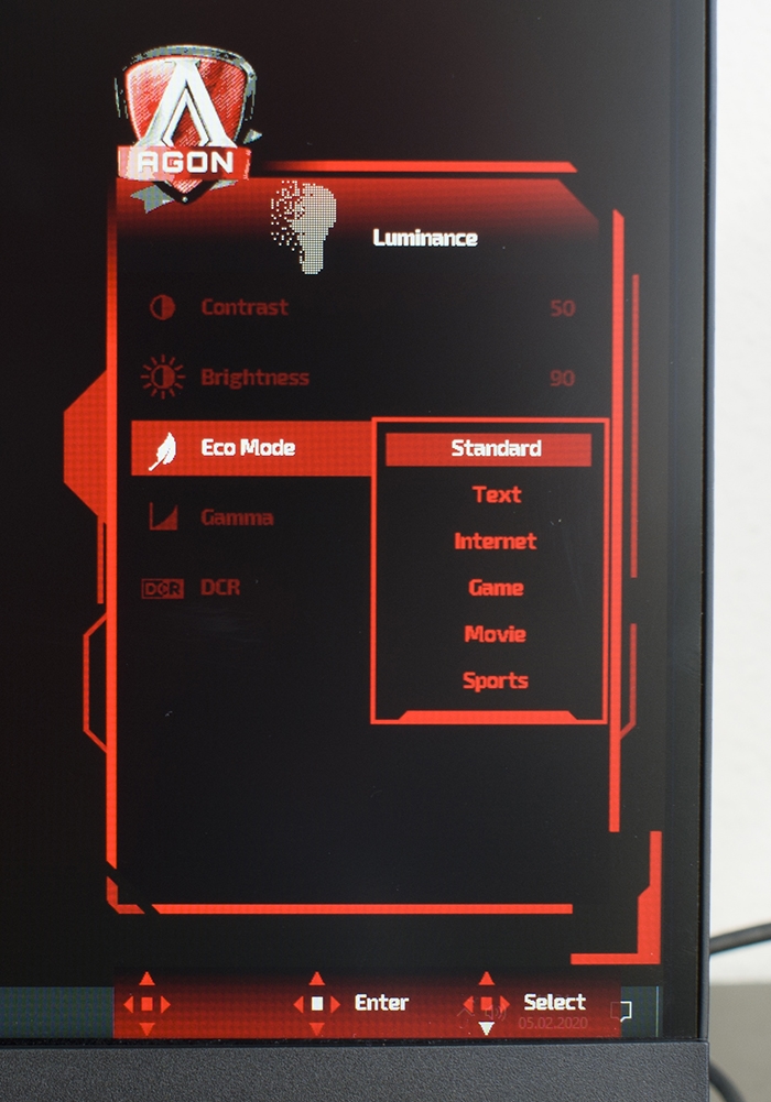 AOC Agon AG273QCX OSD 30