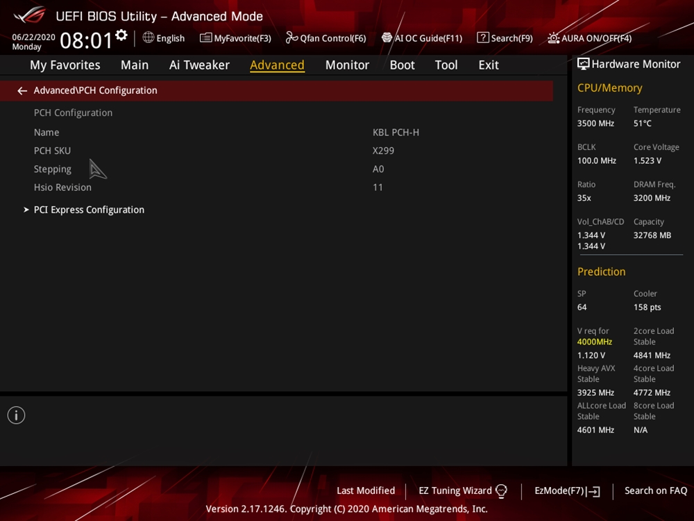 ASUS ROG Strix X299 E Gaming II Bios 25