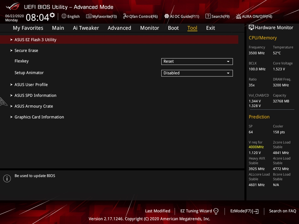 ASUS ROG Strix X299 E Gaming II Bios 41