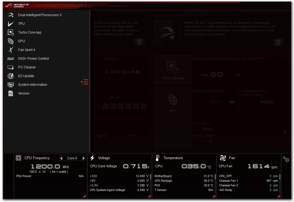ASUS ROG Strix X299 E Gaming II Software 1