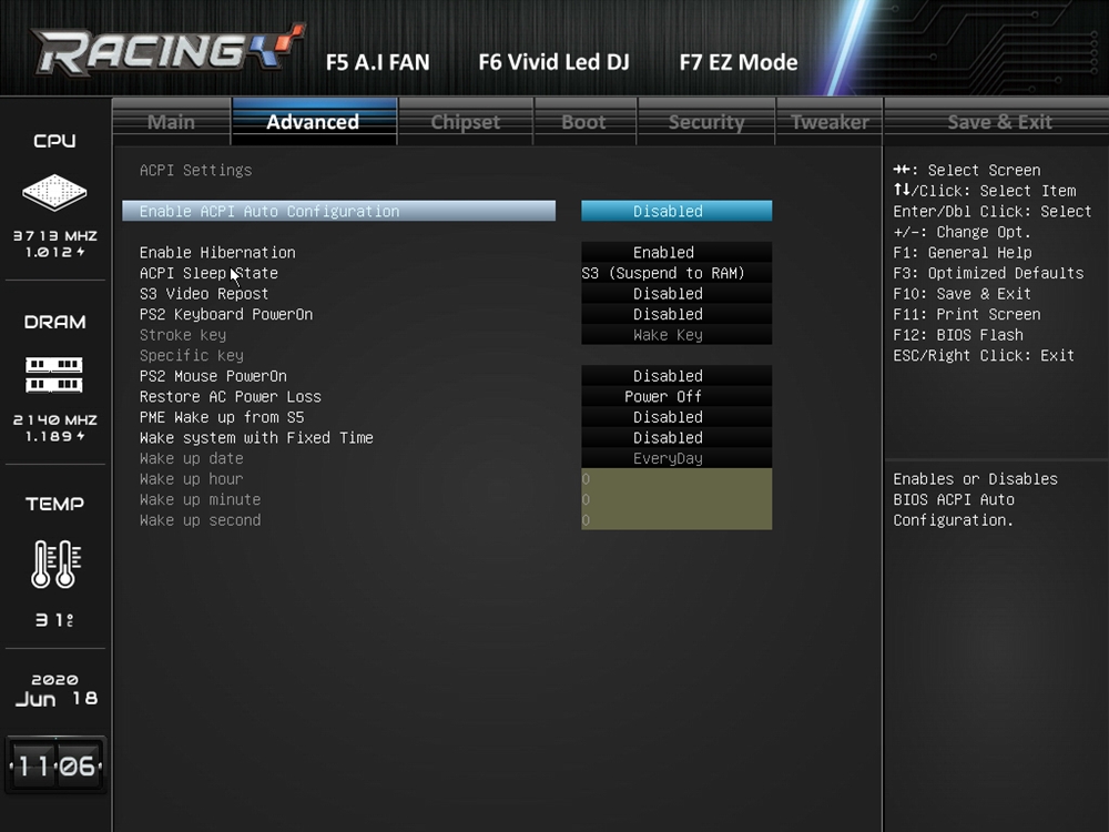 Biostar Racing Z490GTA Evo Bios 13