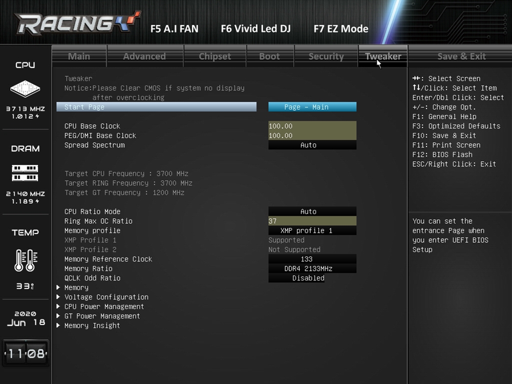 Biostar Racing Z490GTA Evo Bios 29