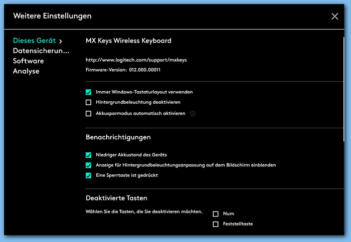 Logitech MX Keys Screens 11