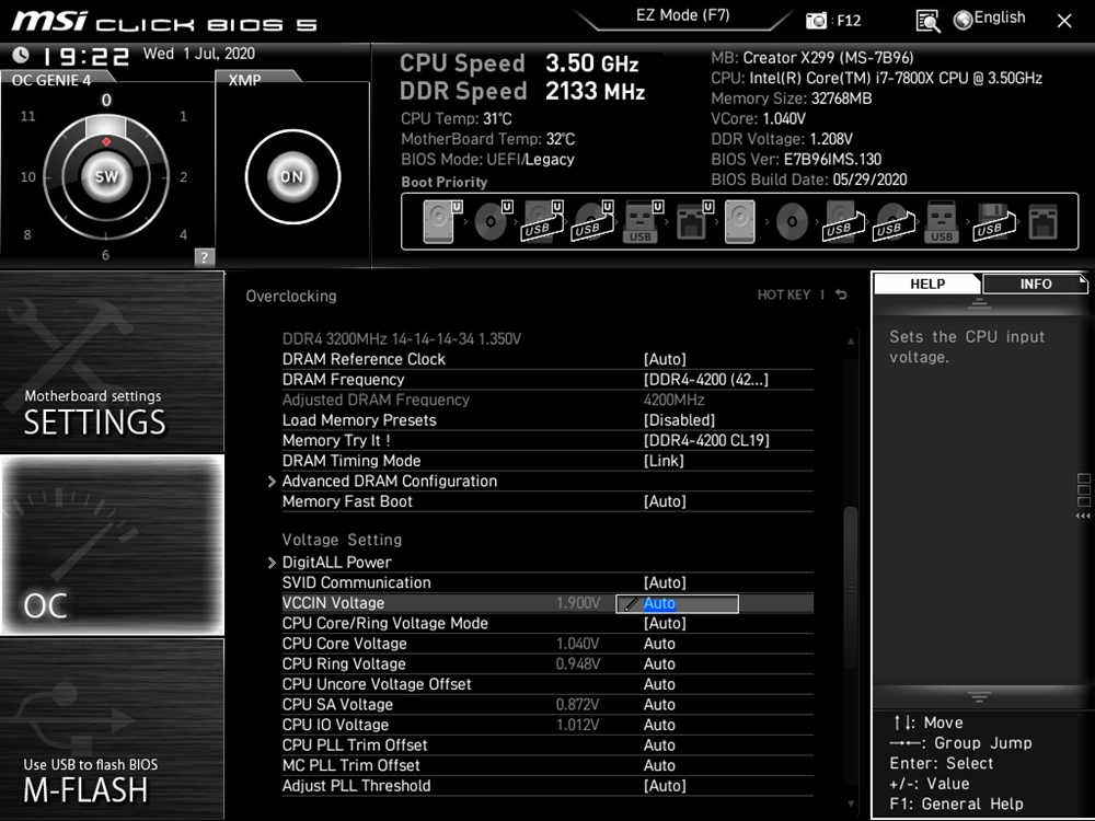 MSI Creator X299 Bios 24