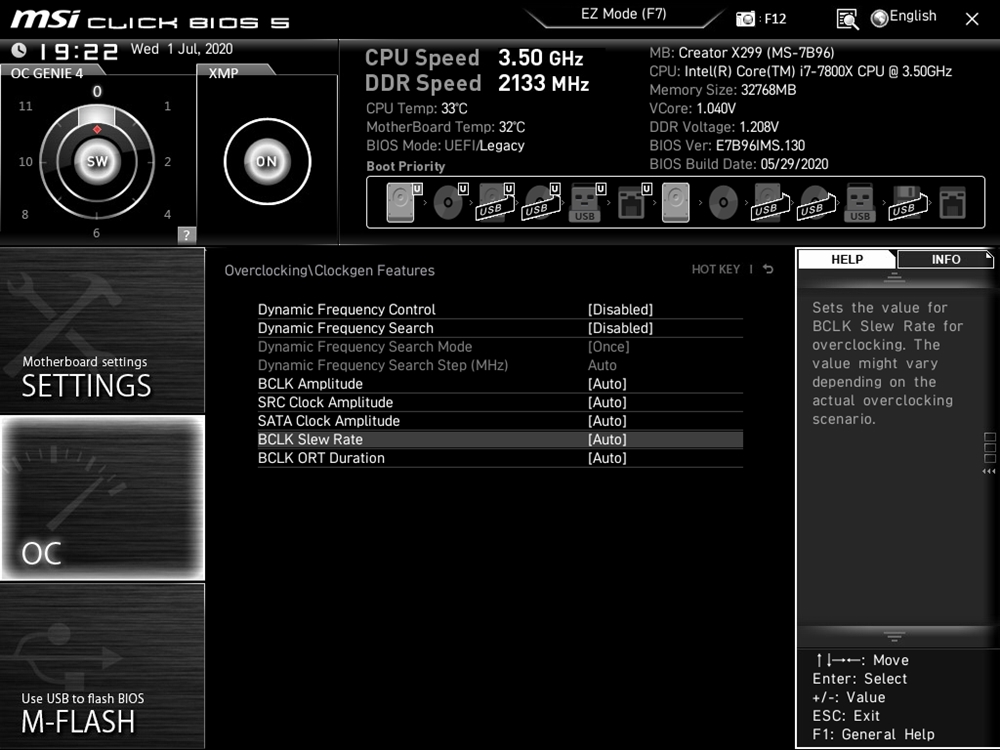 MSI Creator X299 Bios 26