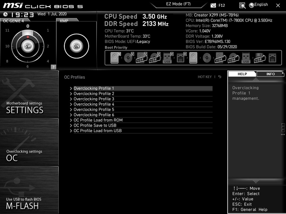 MSI Creator X299 Bios 33