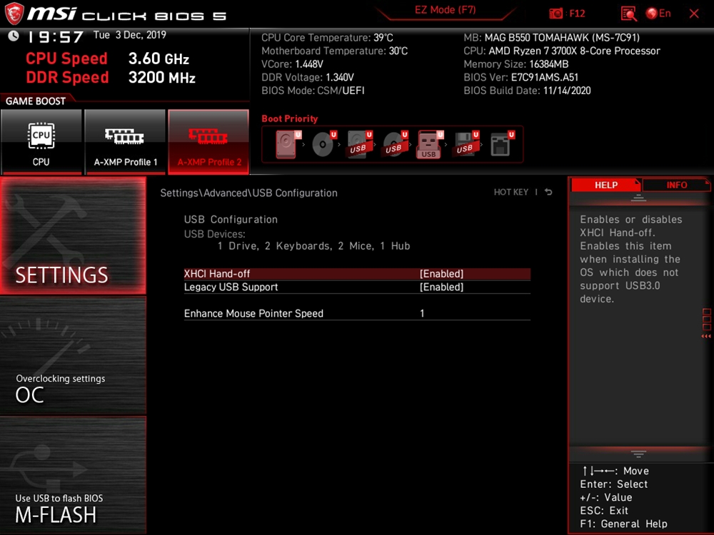 MSI MAG B550 Tomahawk Bios 13