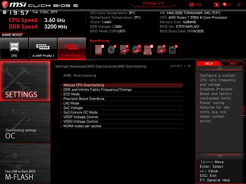 MSI MAG B550 Tomahawk Bios 17