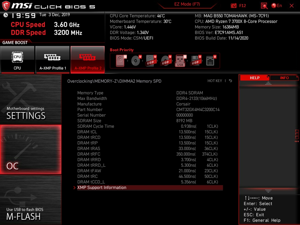 MSI MAG B550 Tomahawk Bios 26