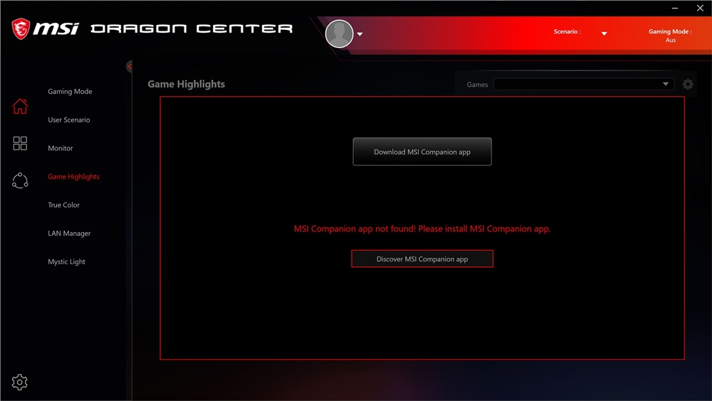 MSI MAG B550 Tomahawk Dragon Center 7