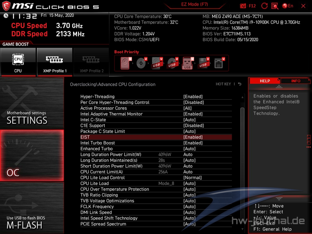 MSI MEG Z490 ACE Bios 24