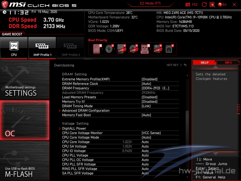 MSI MEG Z490 ACE Bios 25