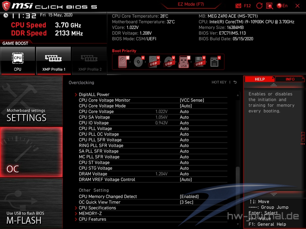 MSI MEG Z490 ACE Bios 27