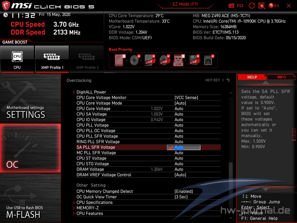 MSI MEG Z490 ACE Bios 31