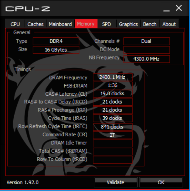 MSI MEG Z490 Unify RAM OC