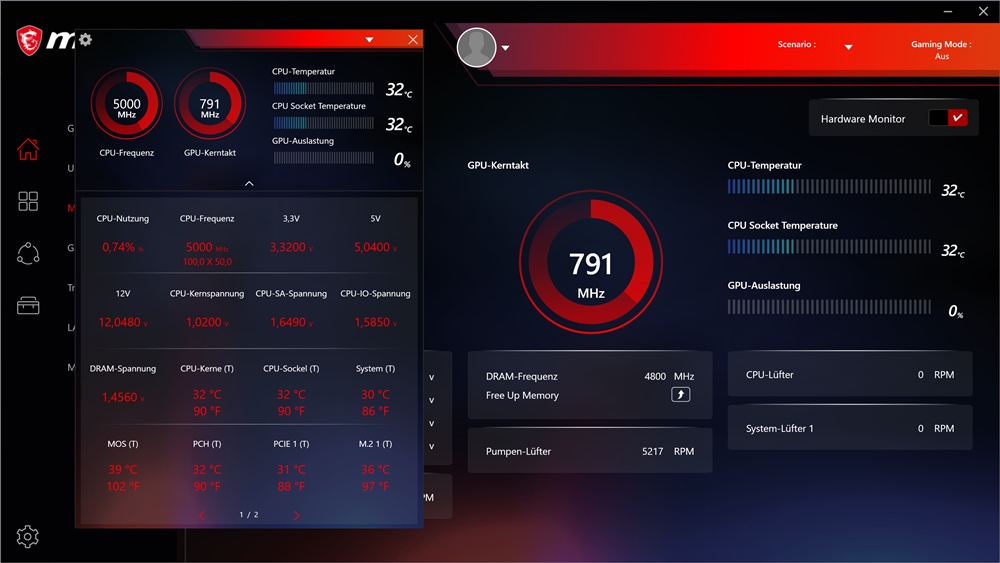 MSI MEG Z490 Unify Dragon Center 5