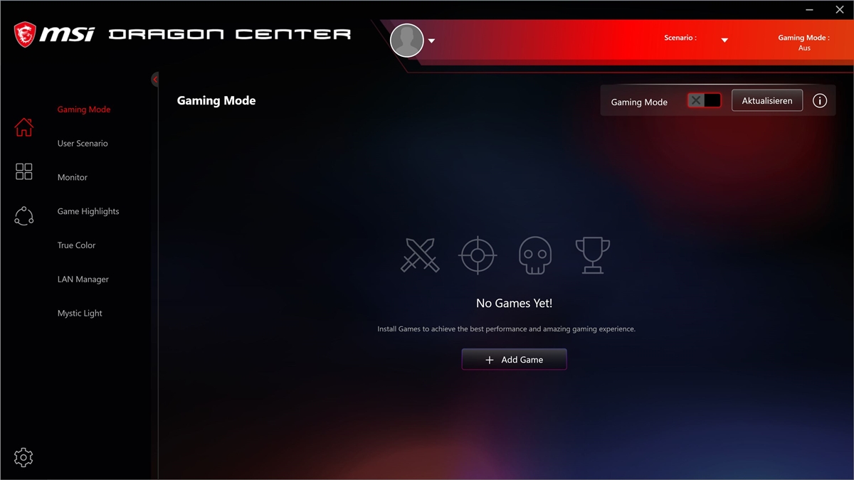 MSI MPG B550 Gaming Carbon WiFi Dragon Center 1