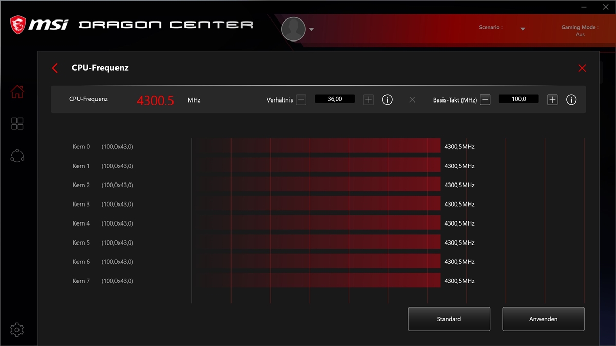 MSI MPG B550 Gaming Carbon WiFi Dragon Center 4