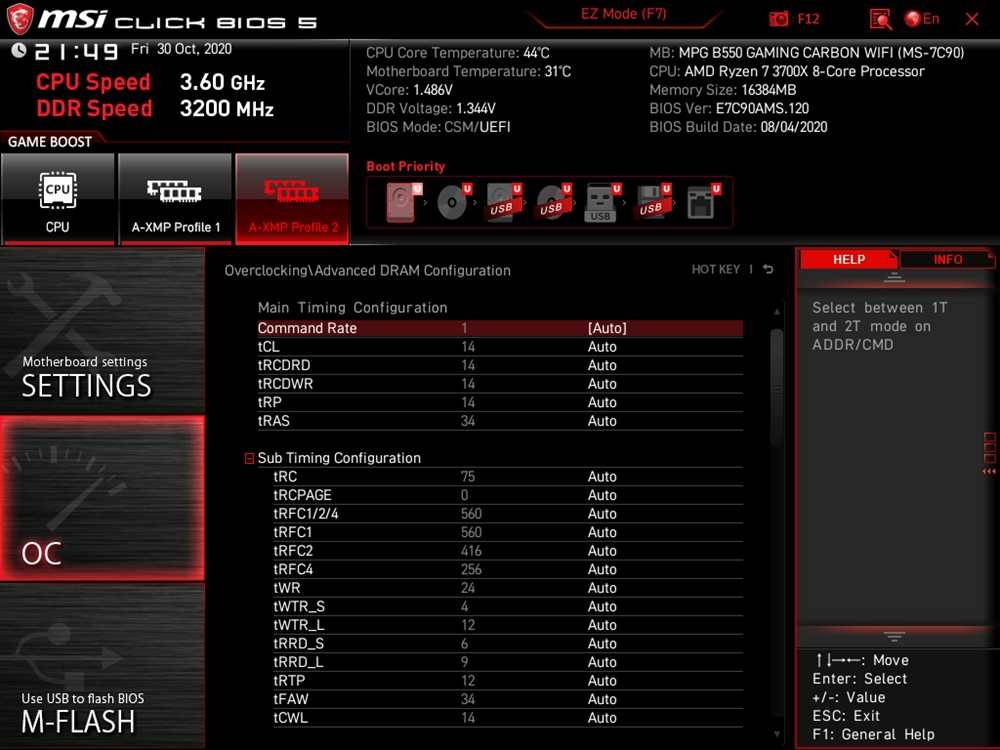 MSI MPG B550 Gaming Carbon WiFi UEFI 28