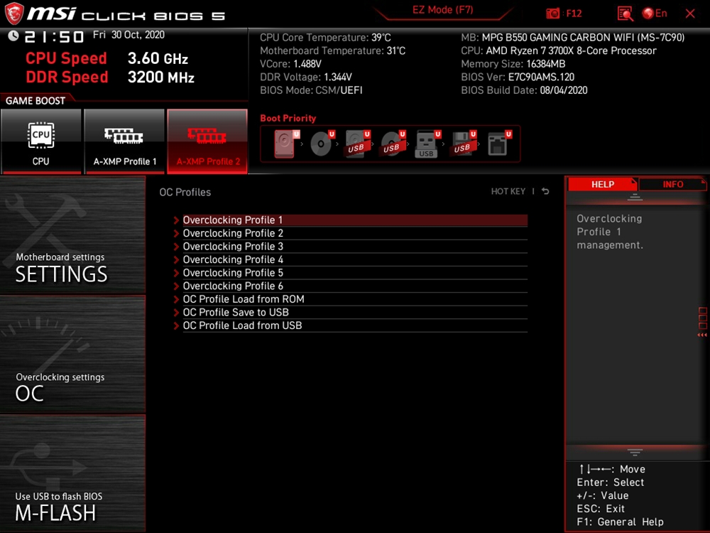MSI MPG B550 Gaming Carbon WiFi UEFI 33