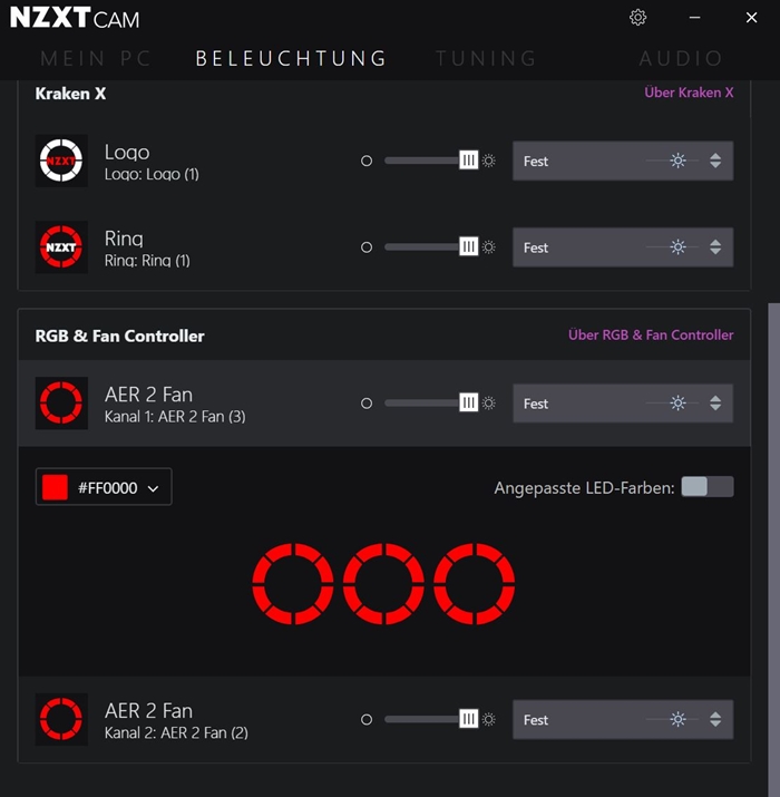 Test NZXT RGB & Fan Controller Results from 1