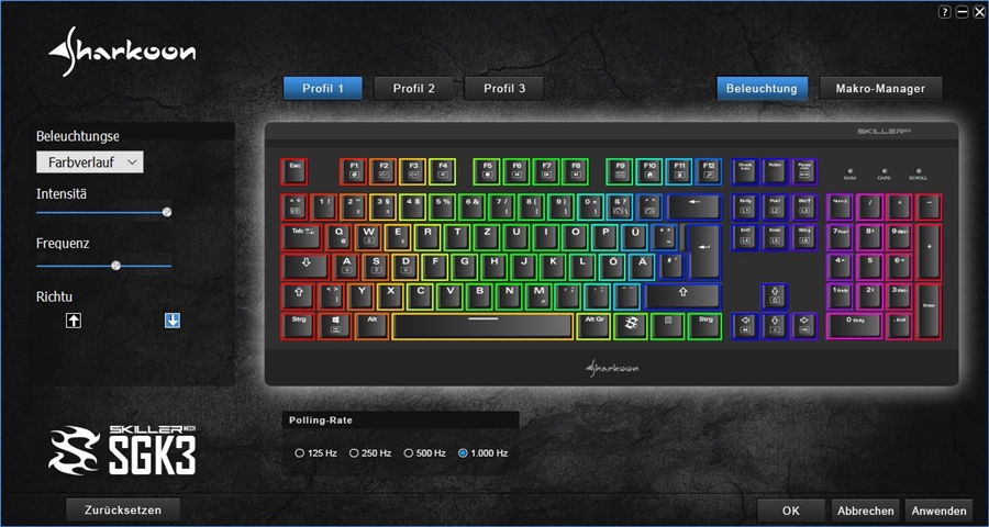 Sharkoon Skiller Mech SGK3 Software 3