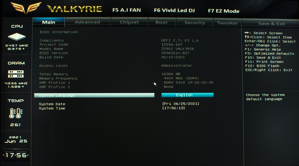 Biostar Z590I Valkyrie Bios 2