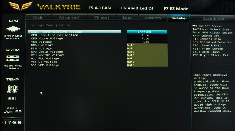 Biostar Z590I Valkyrie Bios 25